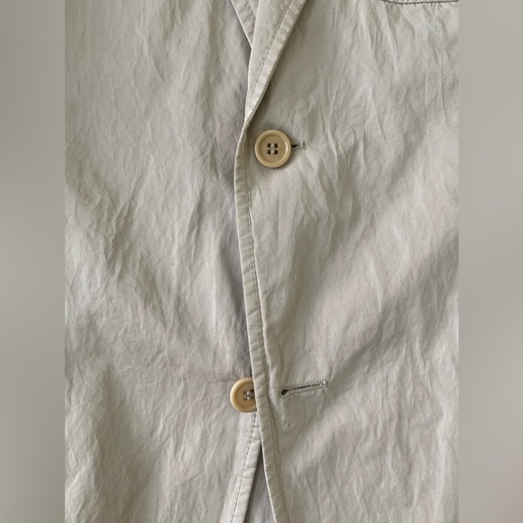 Prada unlined spring blazer size 50 in wrinkle style khaki - Picture 3 of 7